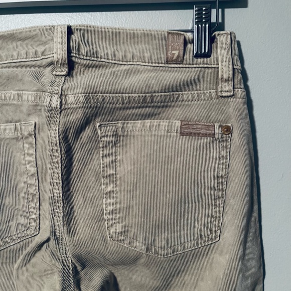 7 FOR ALL MAN KIND Tan Corduroy Skinny Pants - Picture 5 of 7